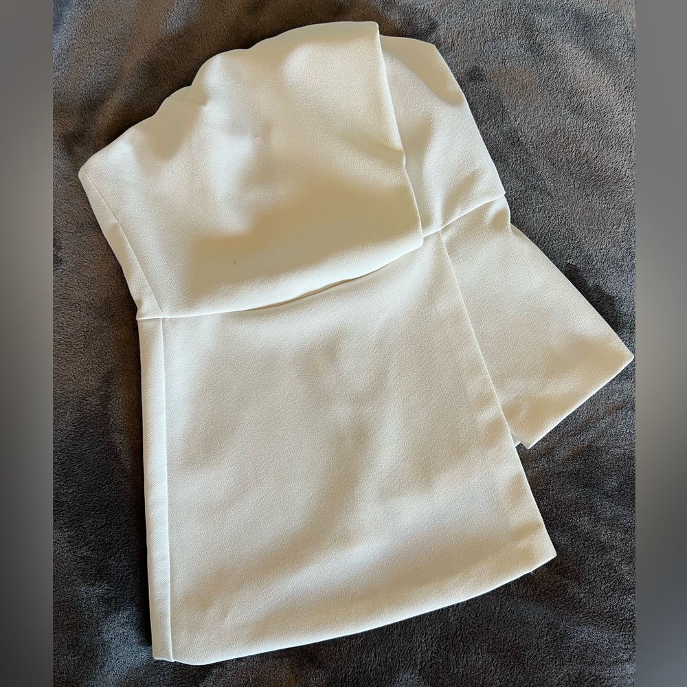 Topshop White Asymmetrical Tank